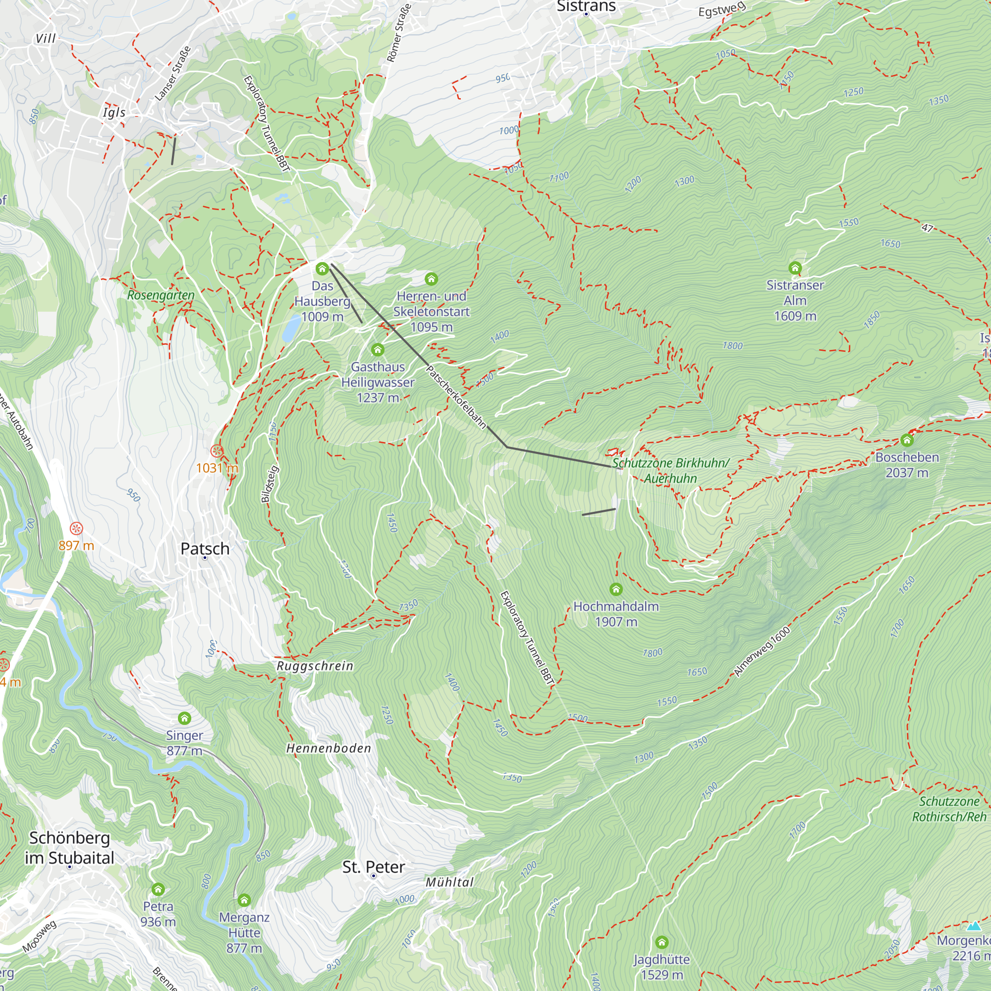 Patscher Alm map