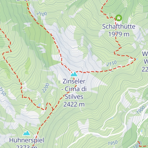 Map of Zinseler - Cima di Stilves