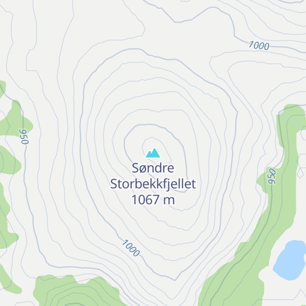 Map of Søndre Storbekkfjellet