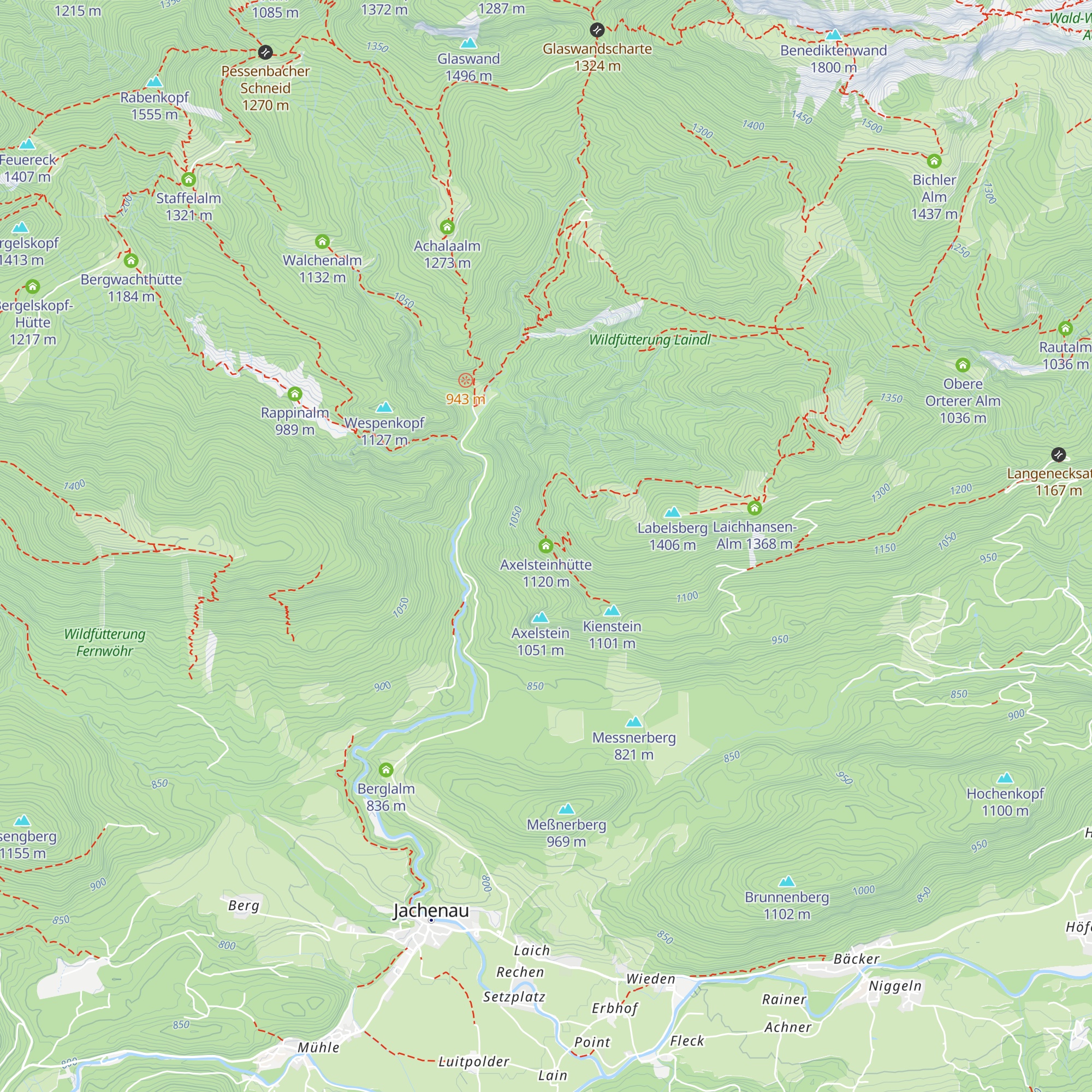 Axelsteinhütte map