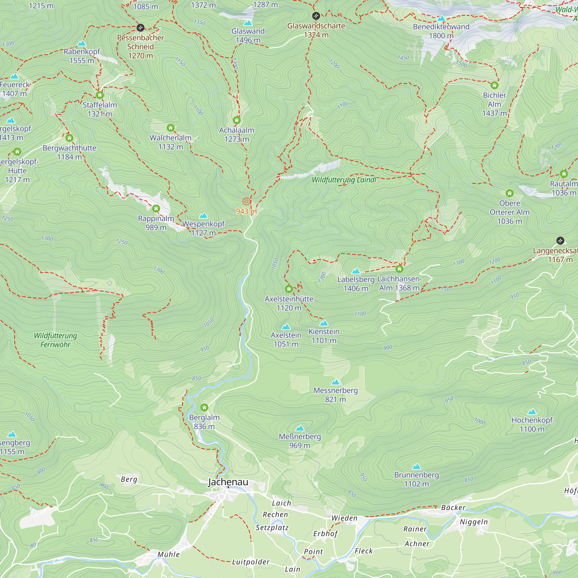 Axelsteinhütte map