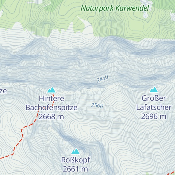 Map of Vordere Bachofenspitze