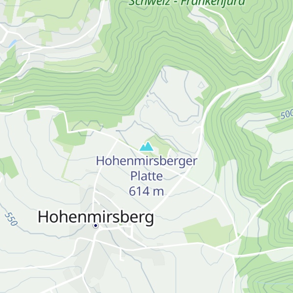 Map of Hohenmirsberger Platte