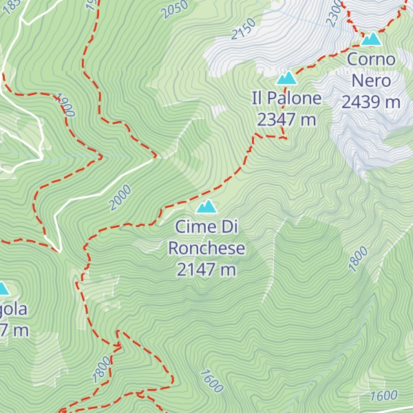 Map of Cime Di Ronchese