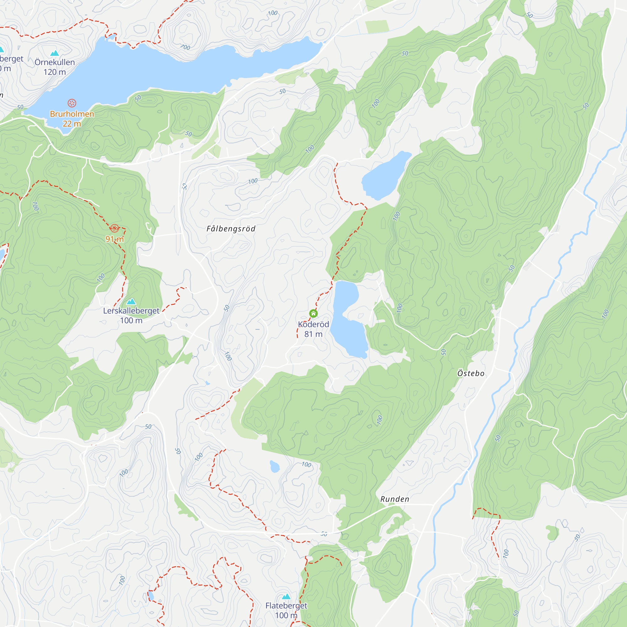 Koderöd map