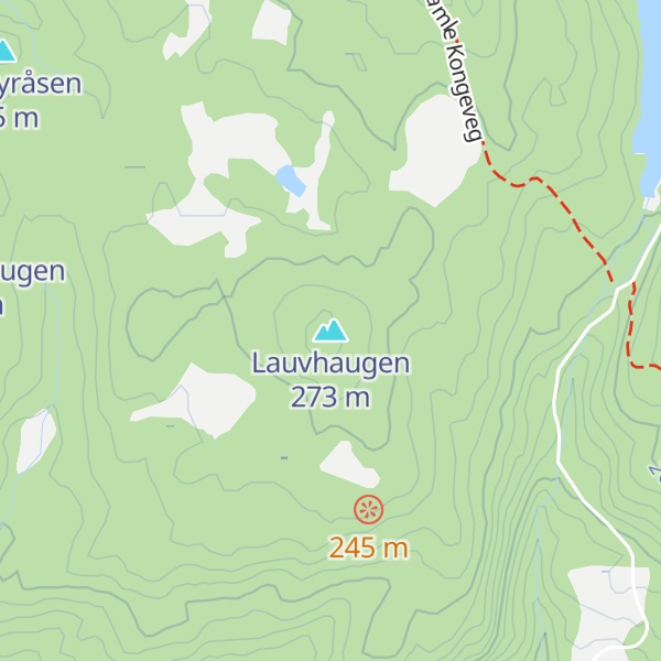 Map of Lauvhaugen