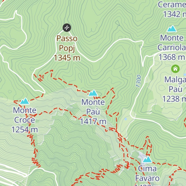 Map of Monte Paù
