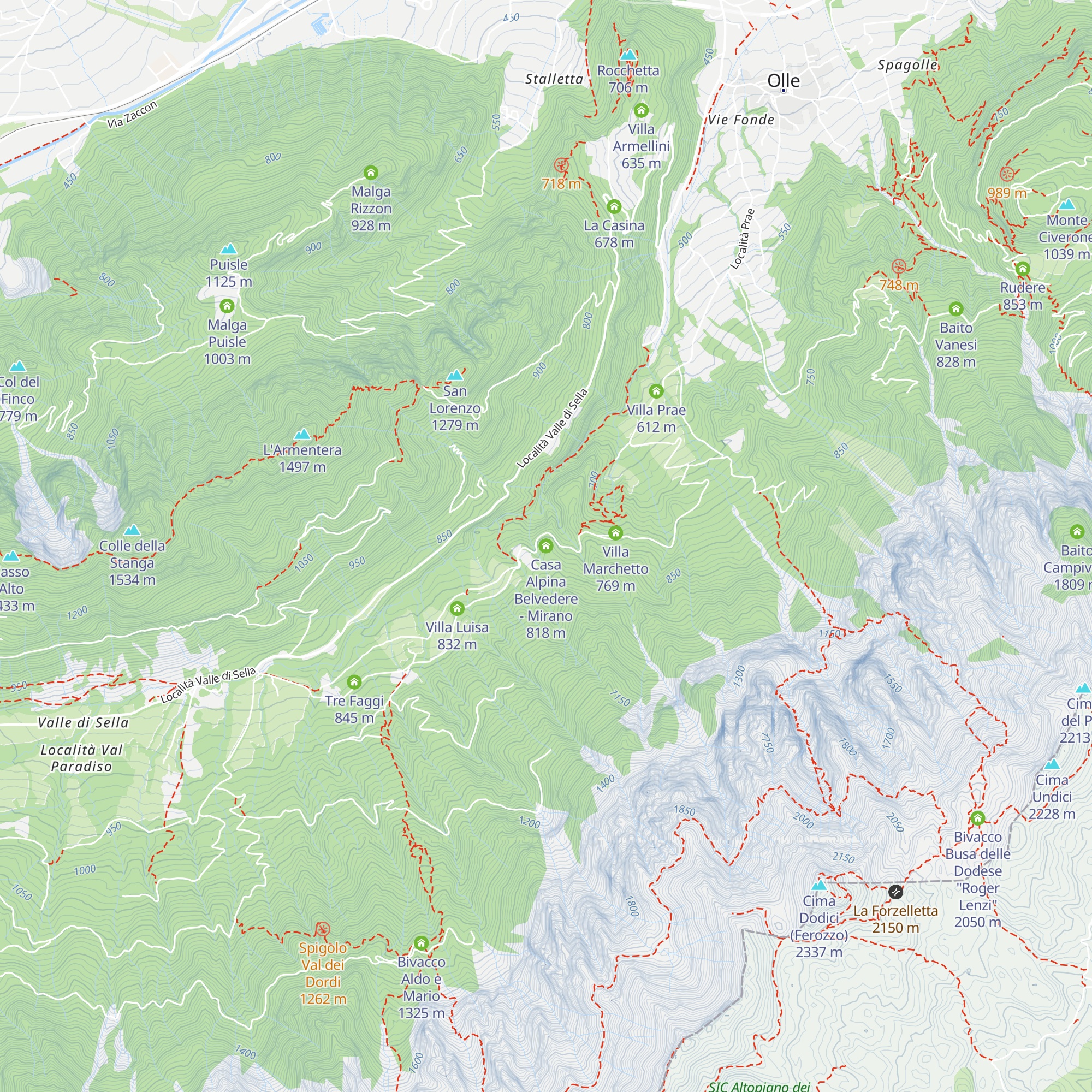 Casa Alpina Belvedere - Mirano map