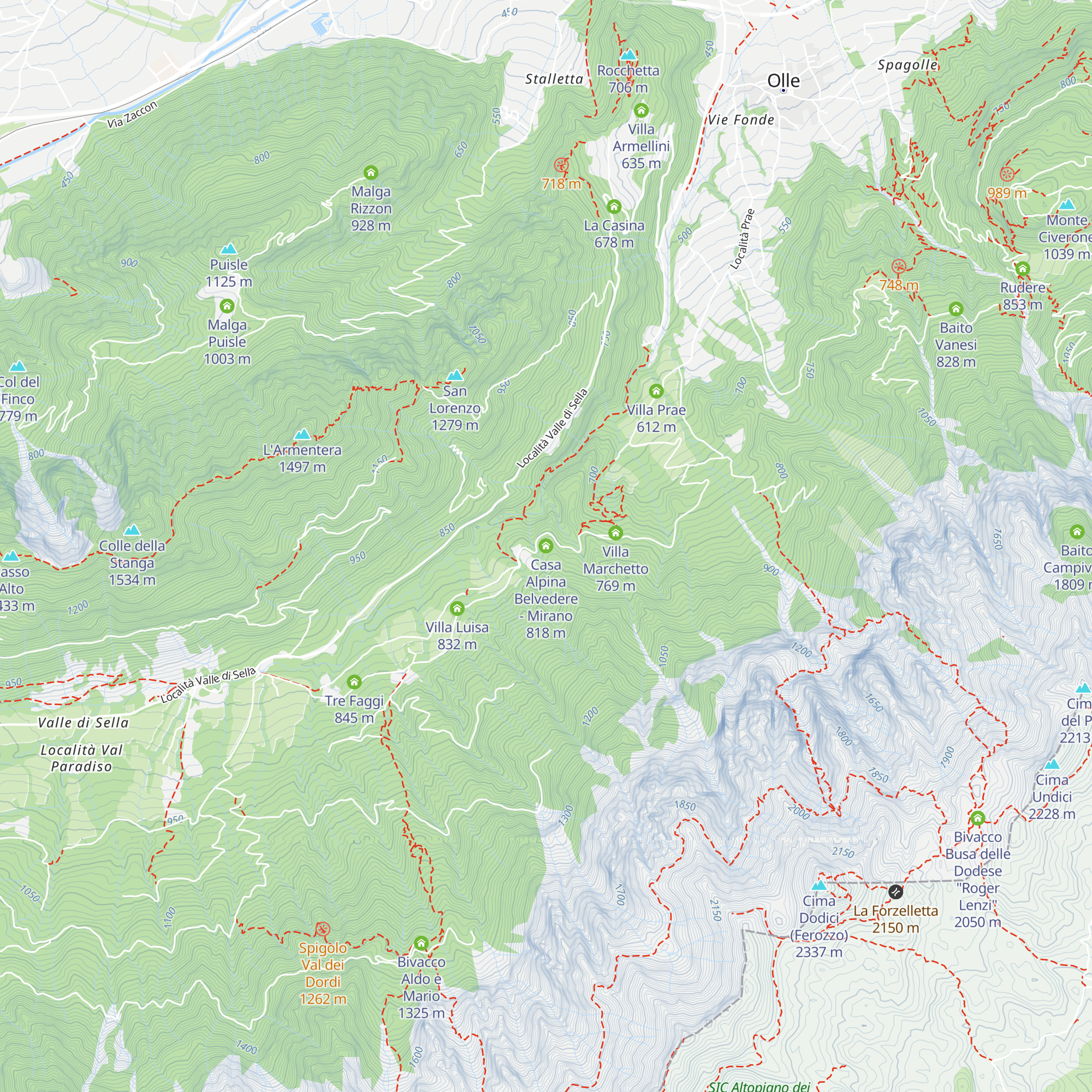 Casa Alpina Belvedere - Mirano map