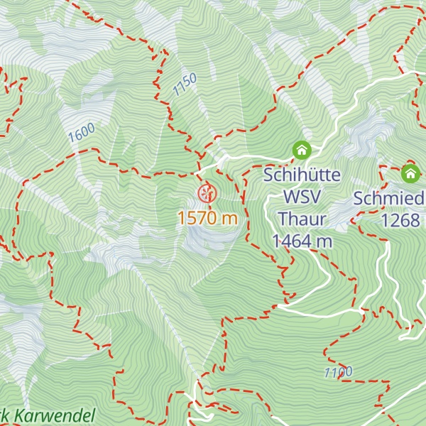 Map of Thaurer Rosskopf