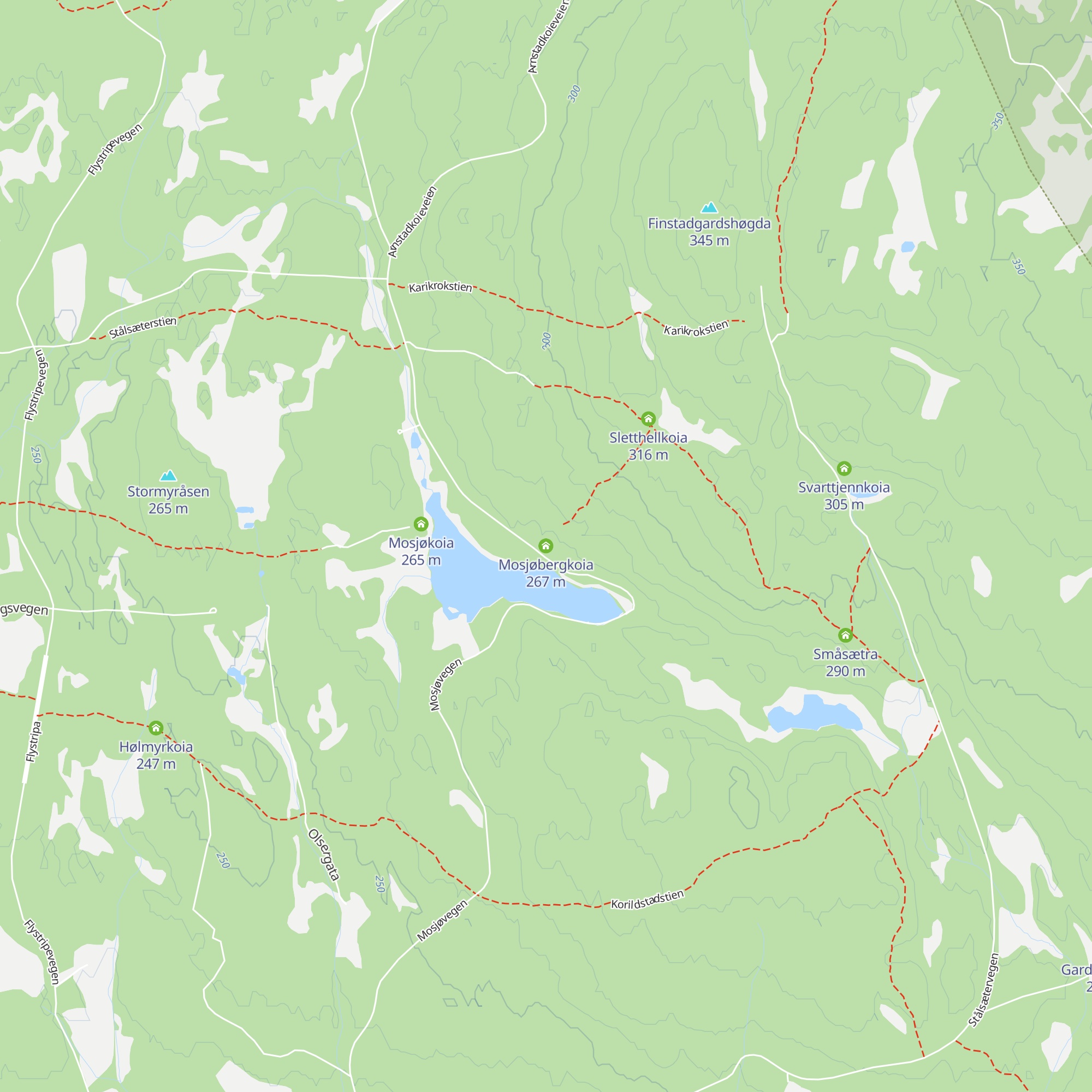 Mosjøbergkoia map