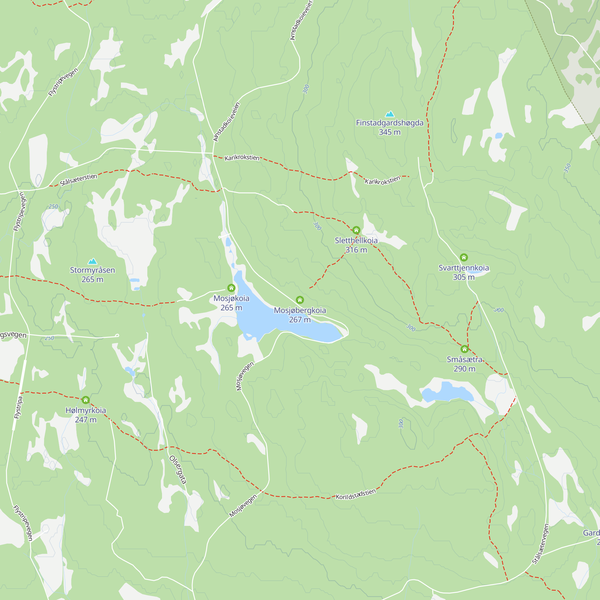 Mosjøbergkoia map