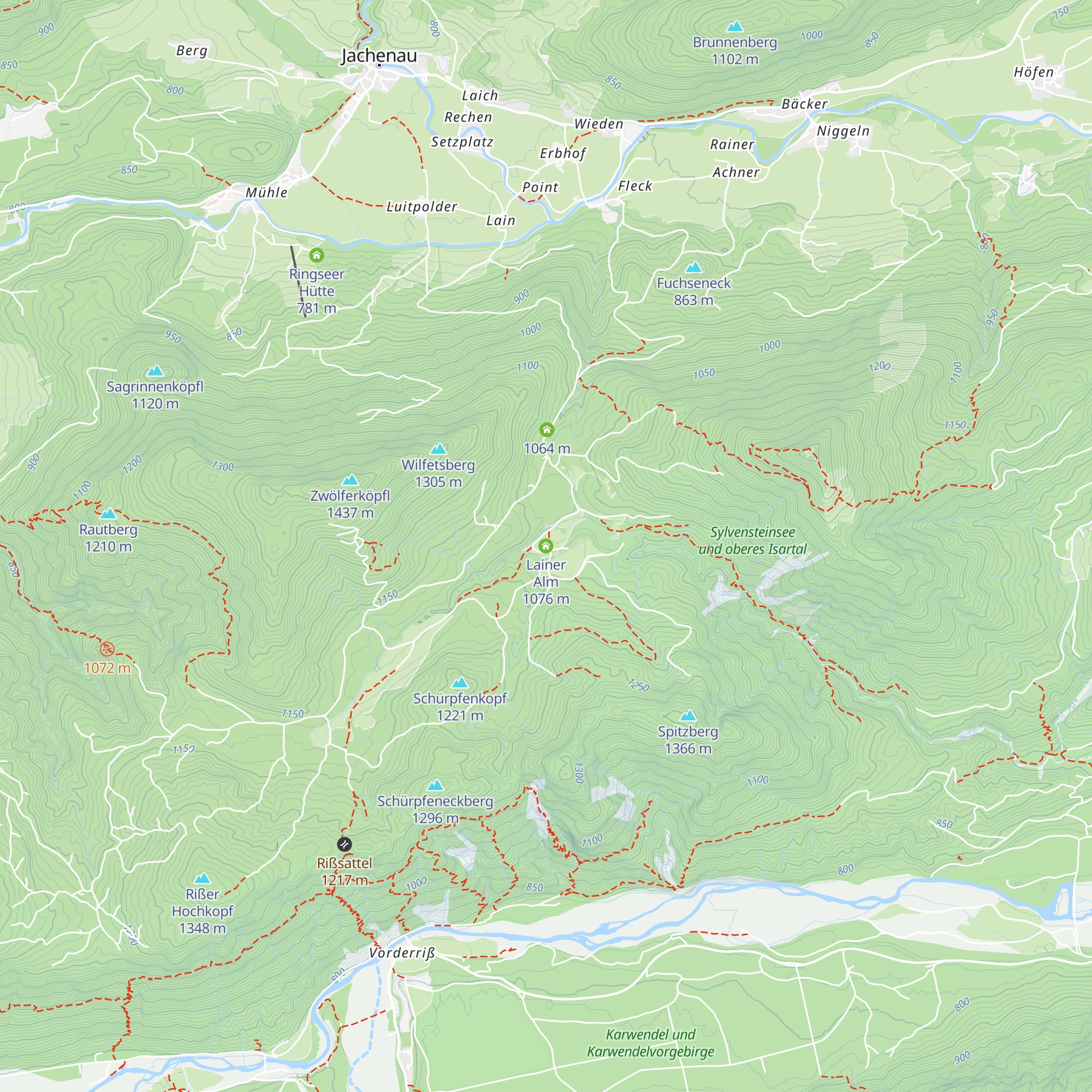 Lainer Alm map