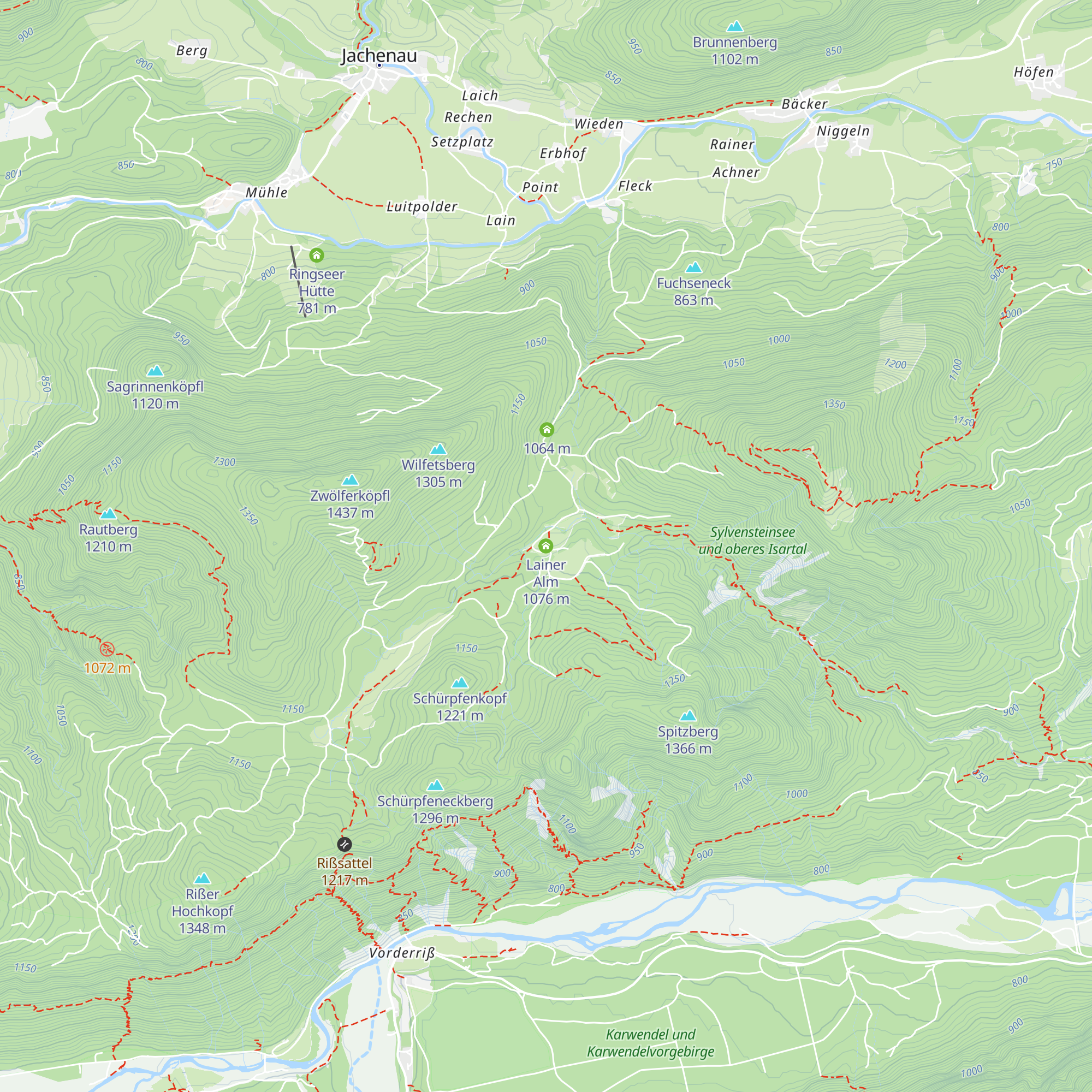 Lainer Alm map