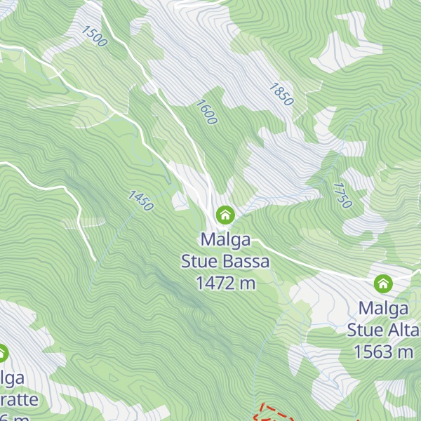 Map of Malga Stue Bassa