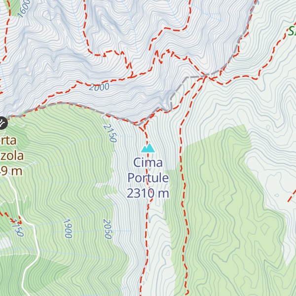 Map of Cima Portule
