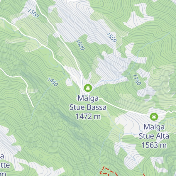 Map of Malga Stue Bassa