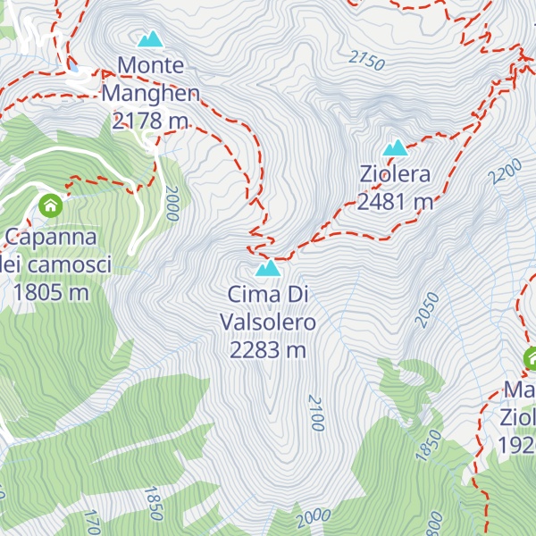 Map of Cima Di Valsolero