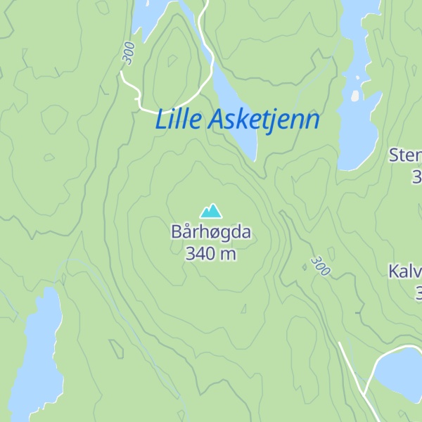 Map of Bårhøgda