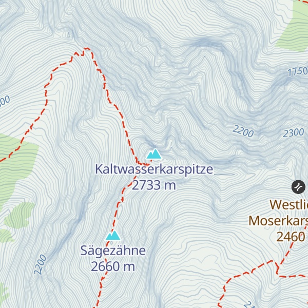 Map of Kaltwasserkarspitze