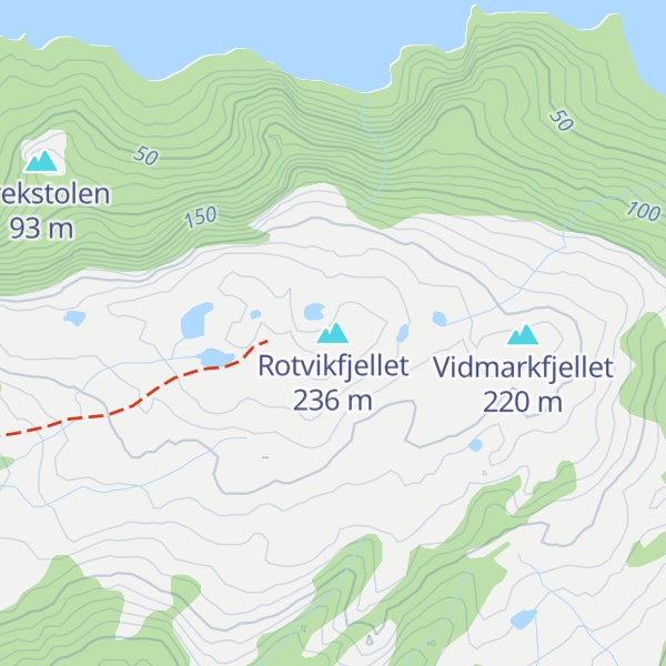 Map of Rotvikfjellet