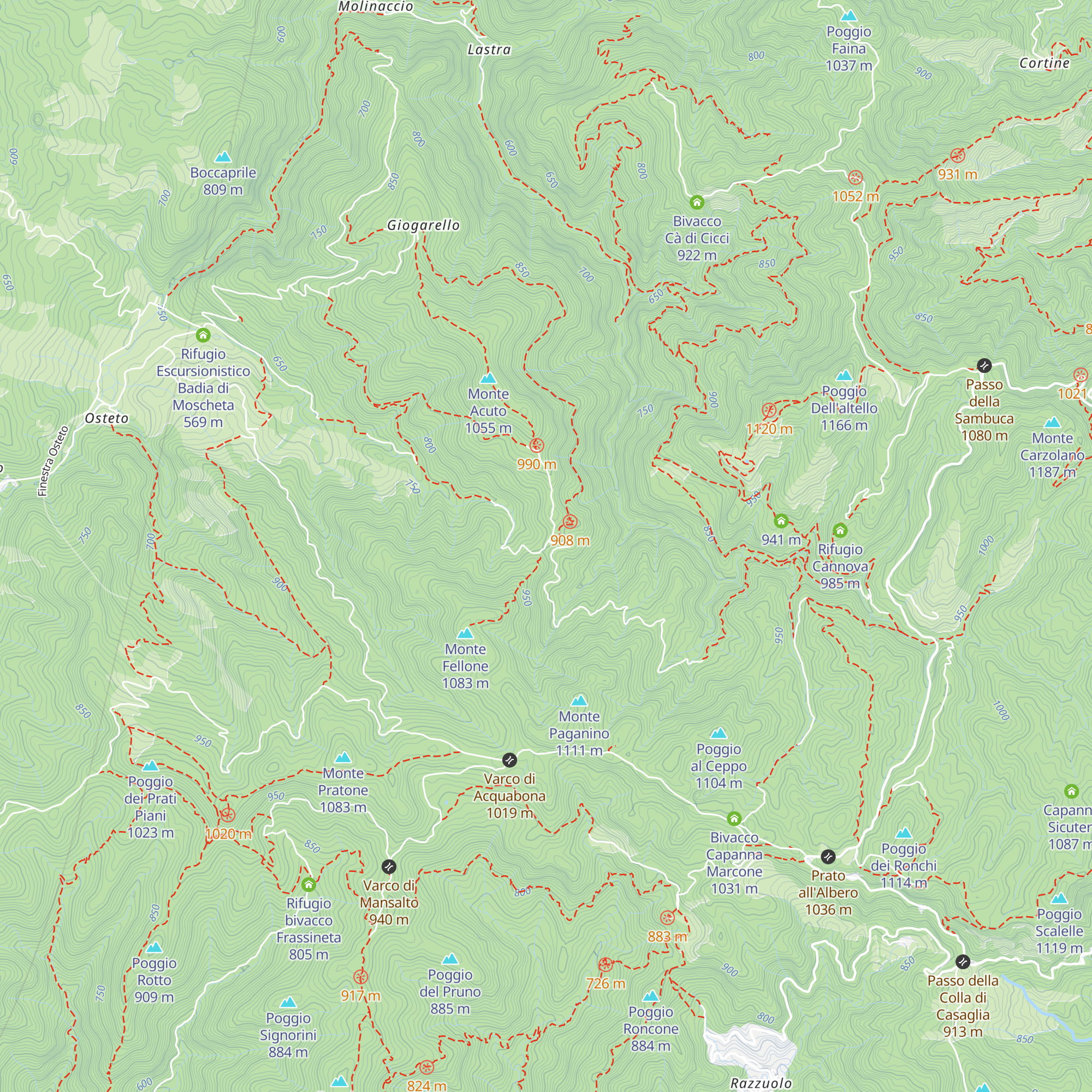 Rifugio La Serra map