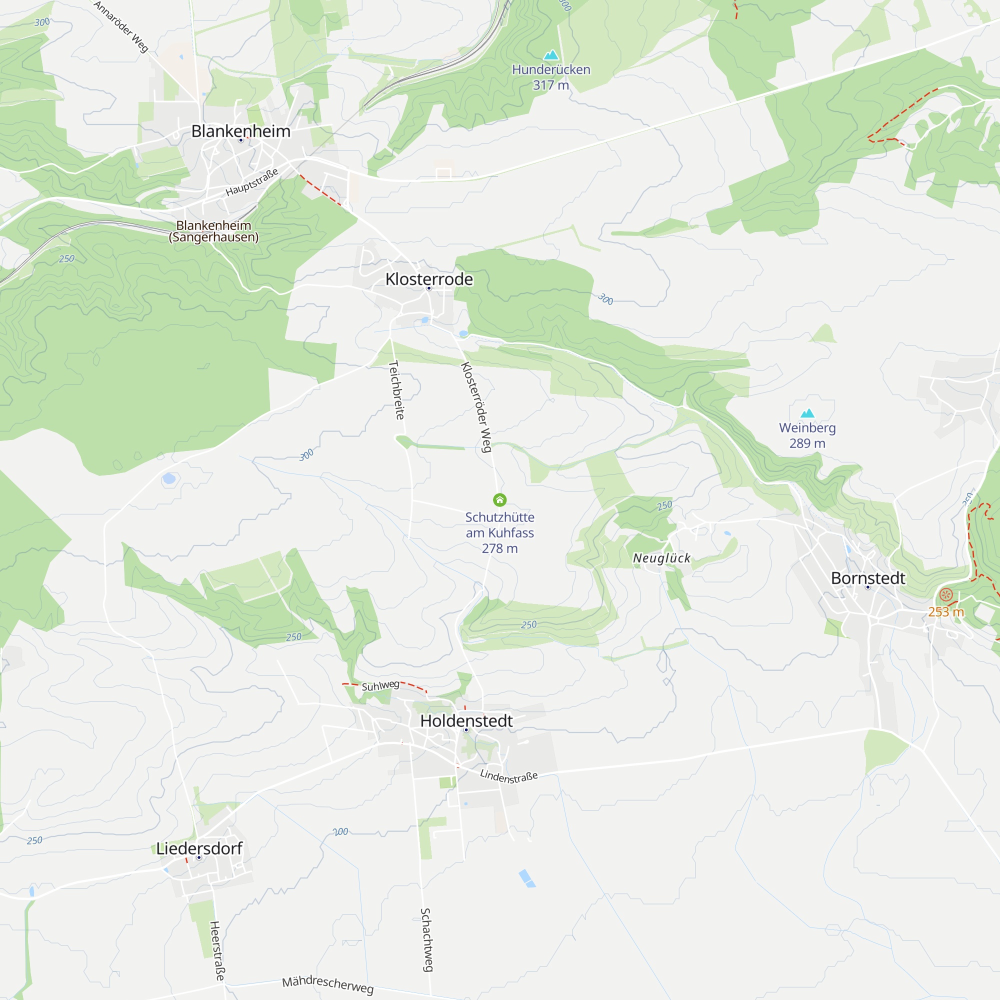 Schutzhütte am Kuhfass map
