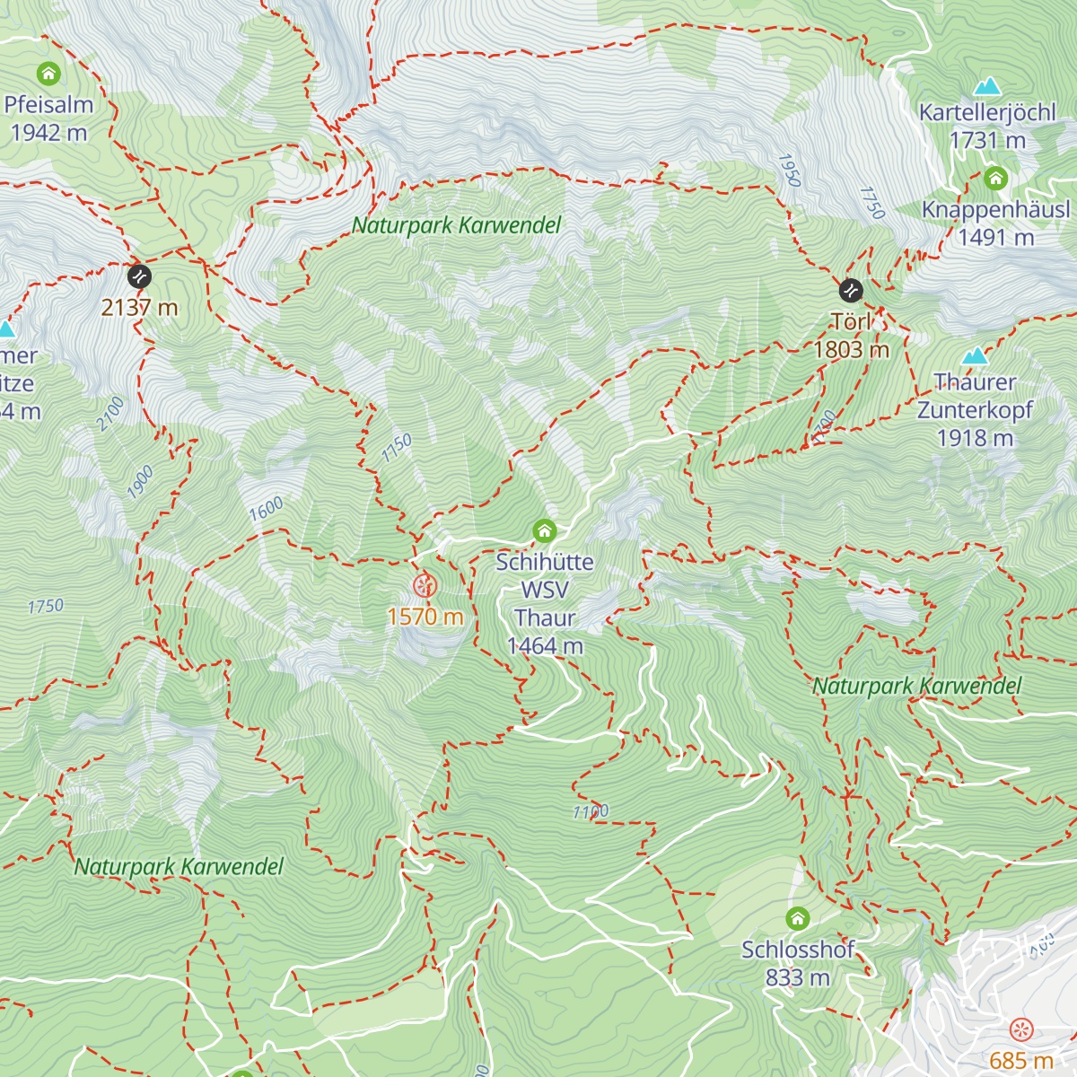 Thaurer Alm map