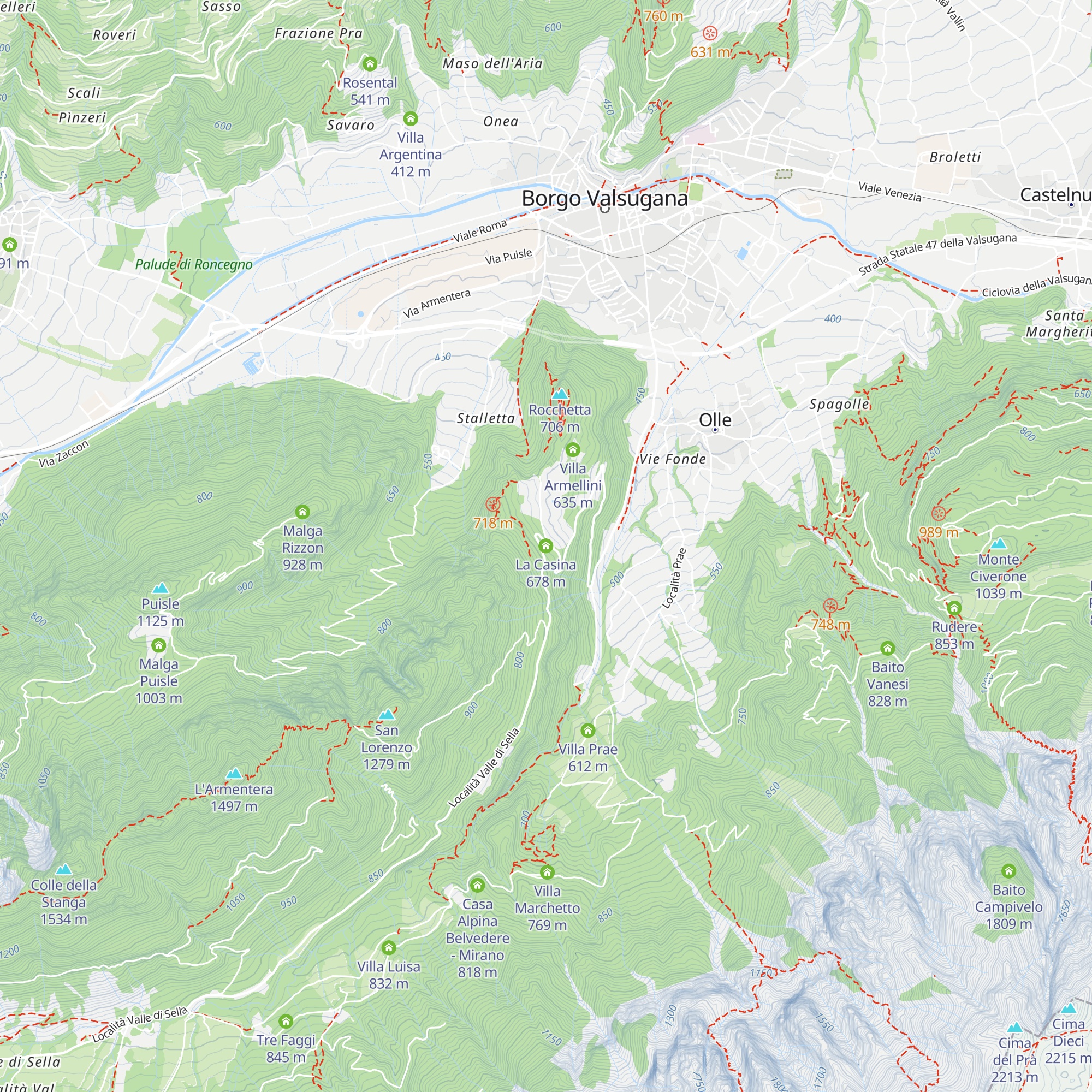 La Casina map