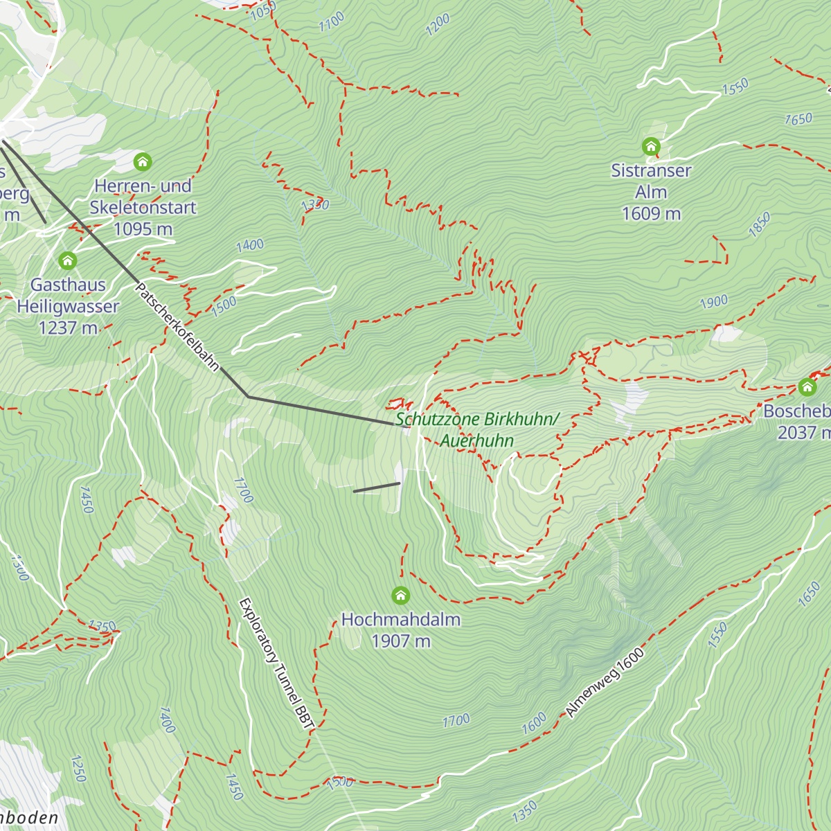 Patscherkofel Schutzhaus map