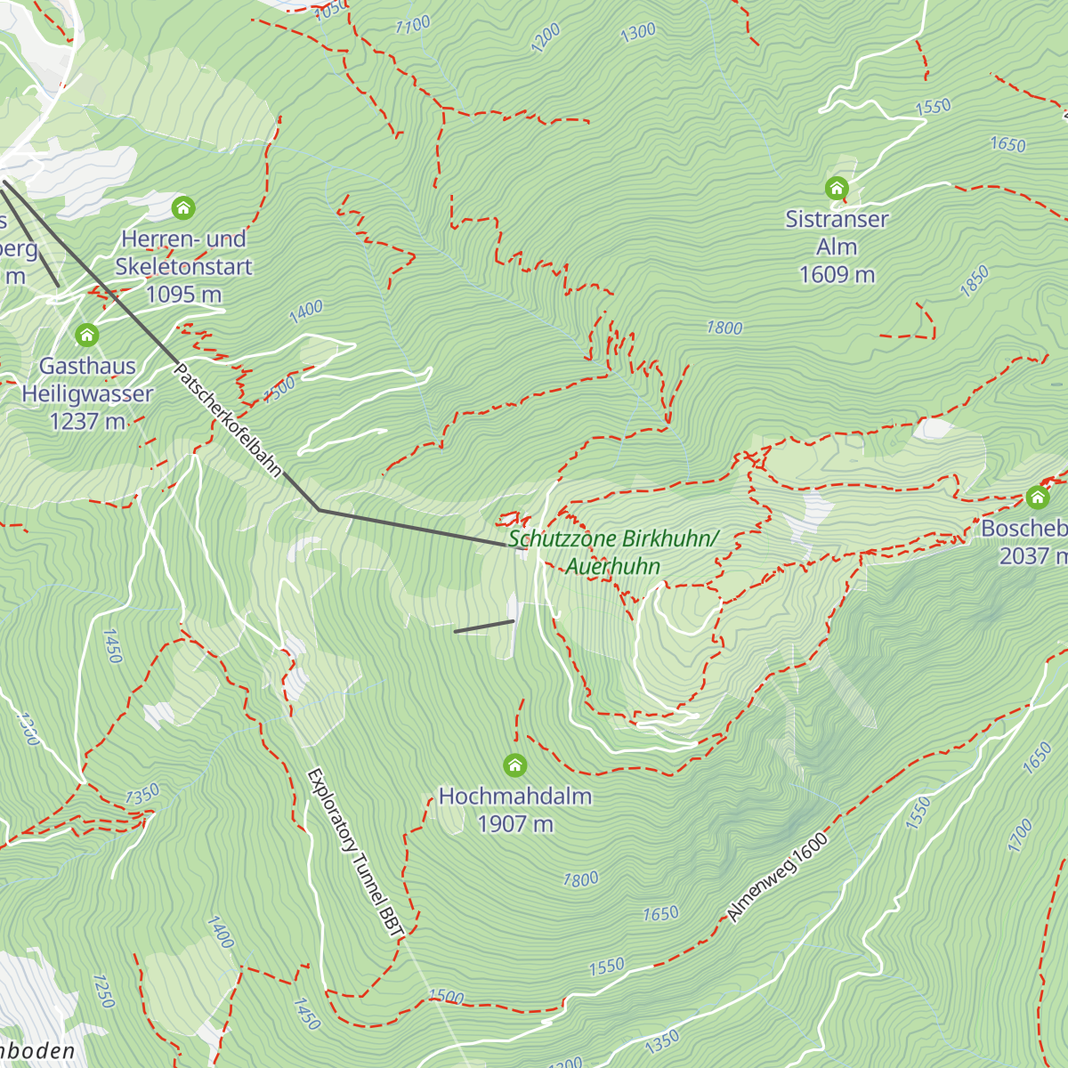 Patscherkofel Schutzhaus map