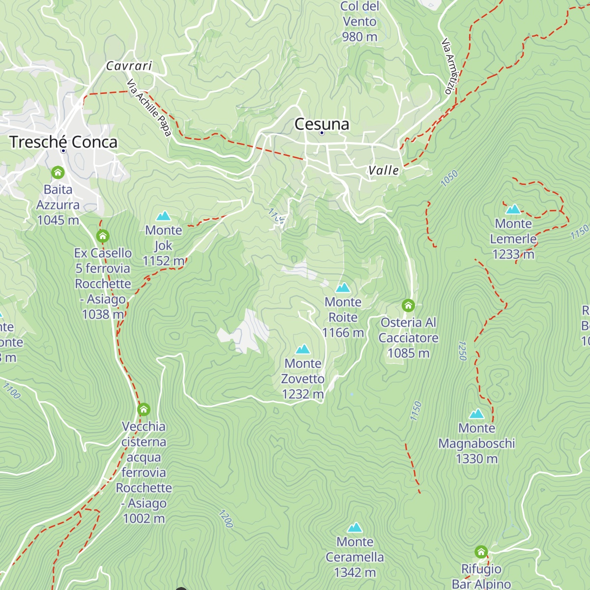 Rifugio Kubelek map