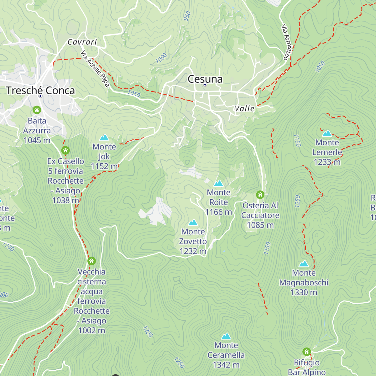 Rifugio Kubelek map