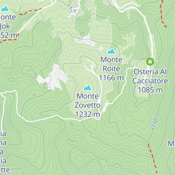 Map of Monte Zovetto
