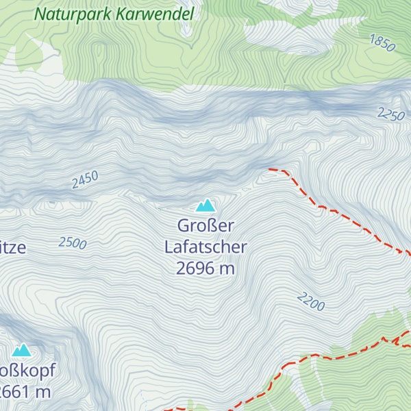 Map of Großer Lafatscher