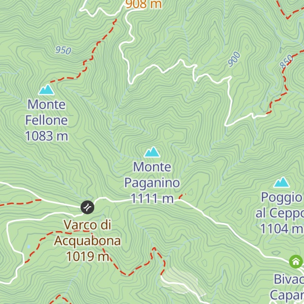 Map of Monte Paganino