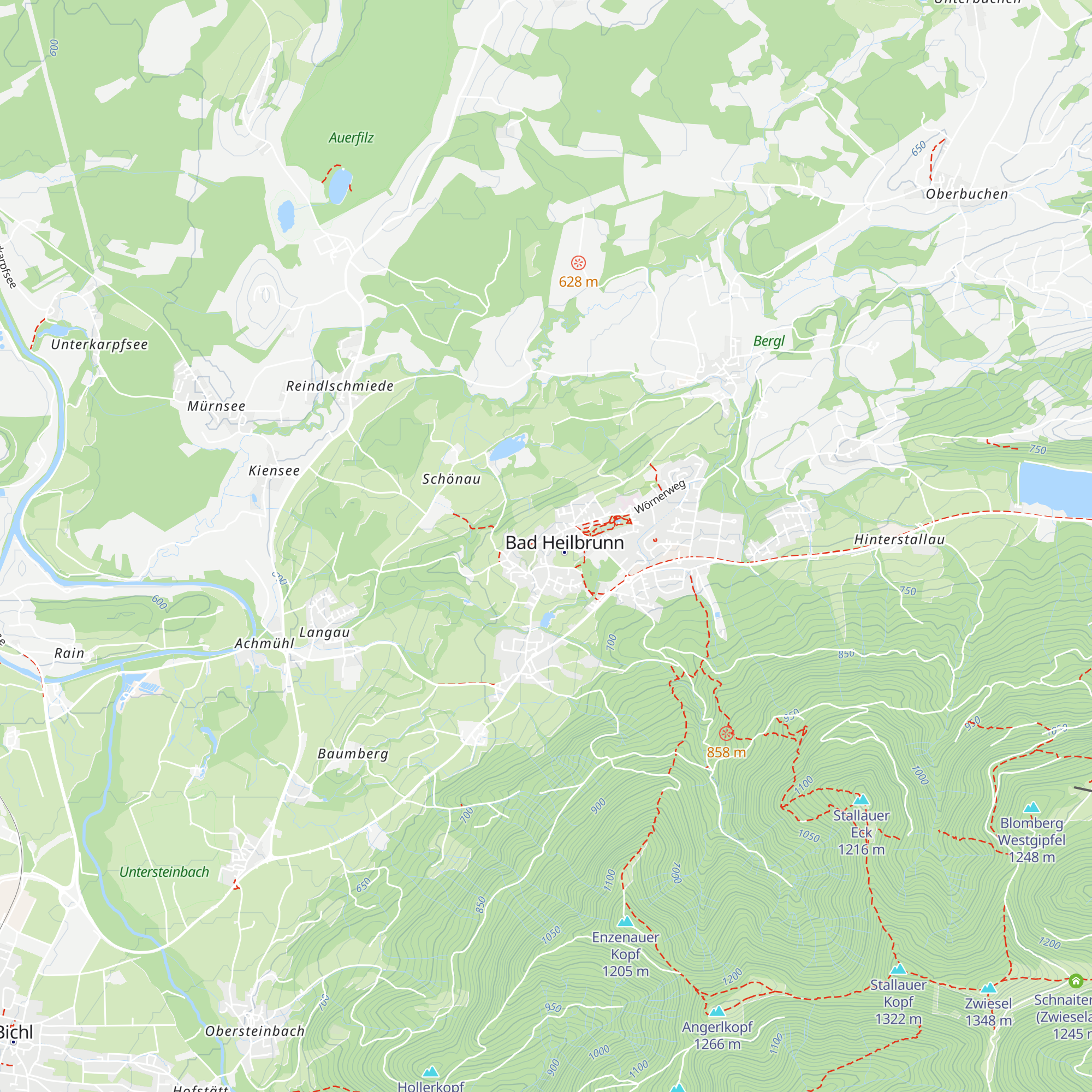 Gästeinformation Bad Heilbrunn map