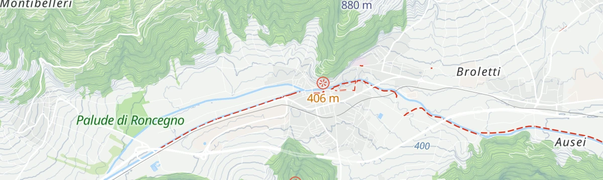 Map of the start of Fiume Brenta B1