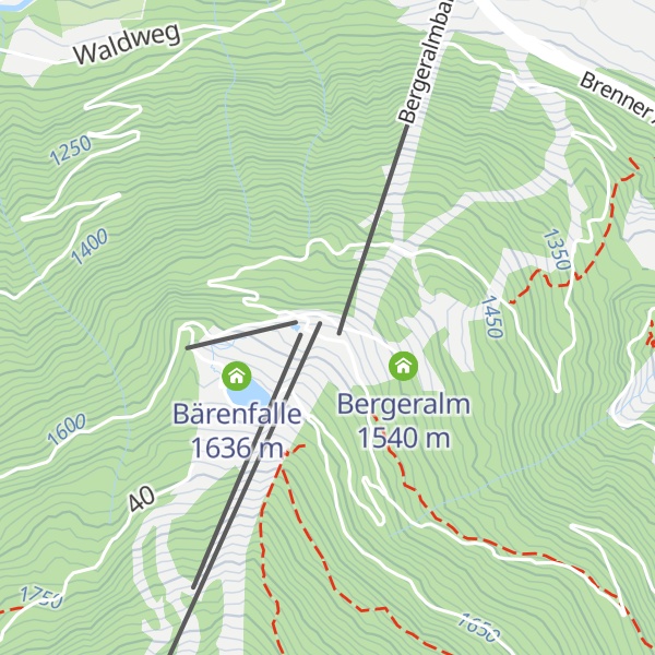 Map of Panorama-Restaurant Bergeralm