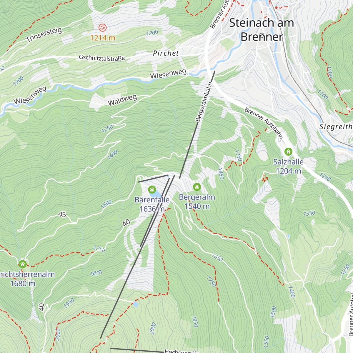 Panorama-Restaurant Bergeralm map