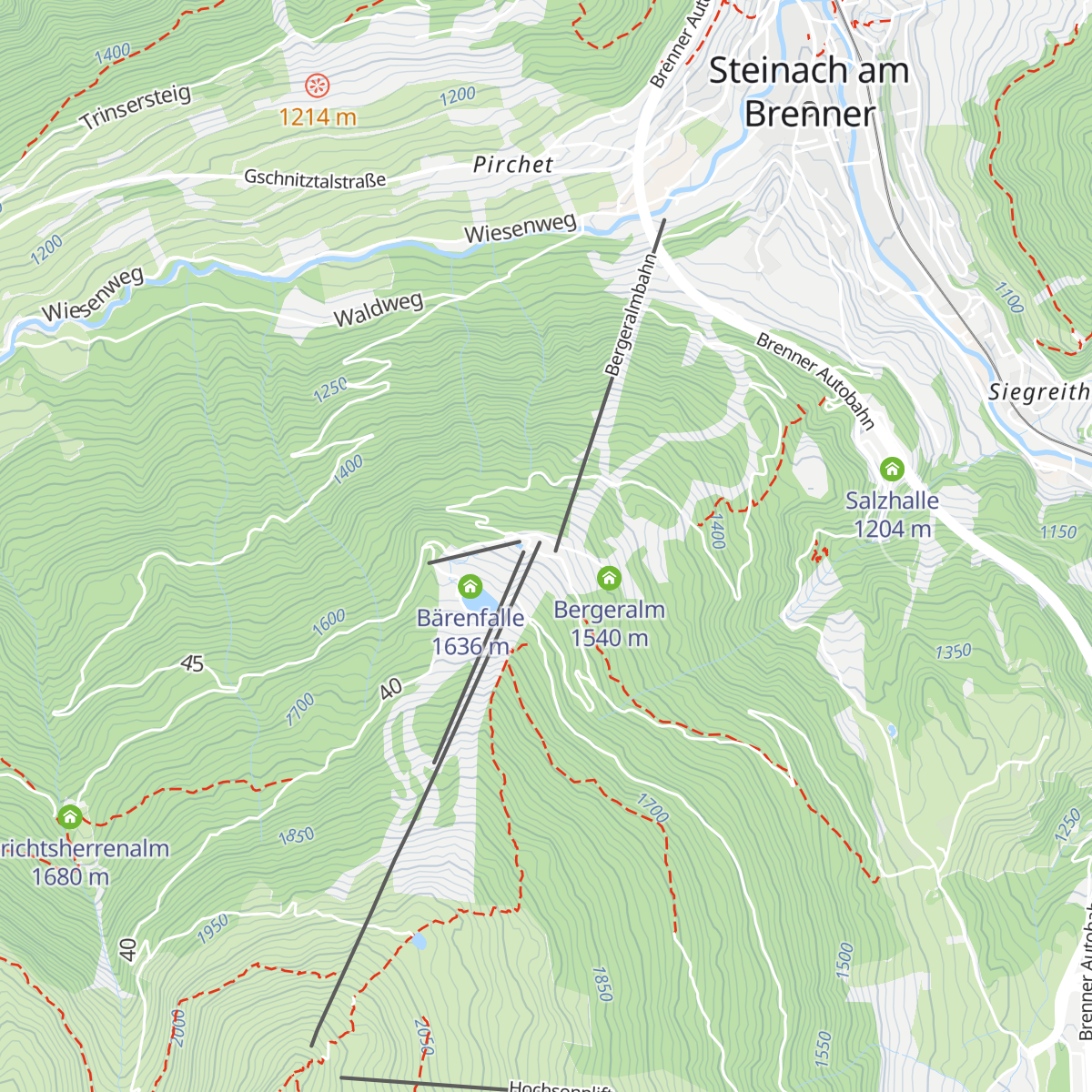 Panorama-Restaurant Bergeralm map