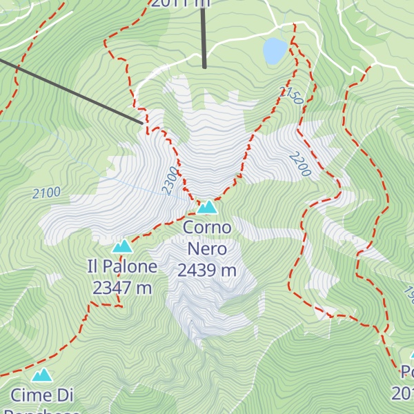 Map of Corno Nero
