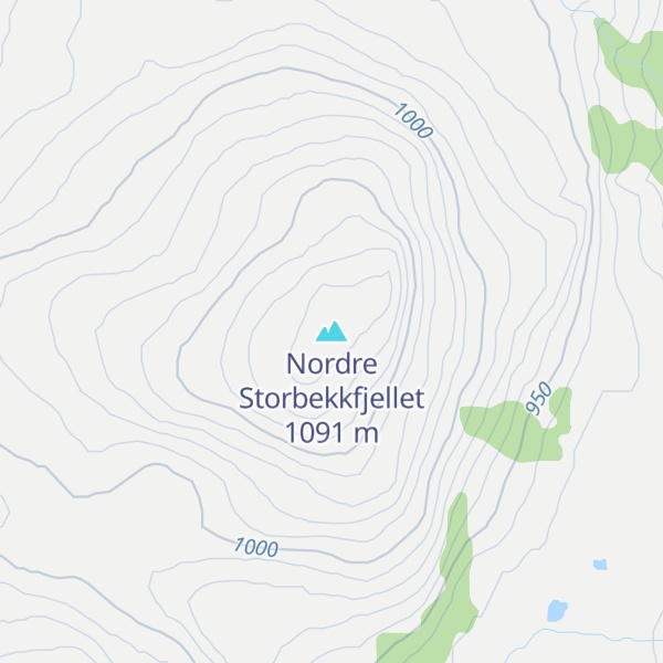 Map of Nordre Storbekkfjellet