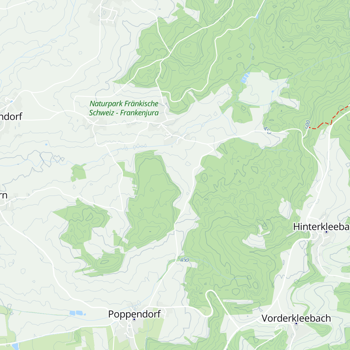 Hütten map