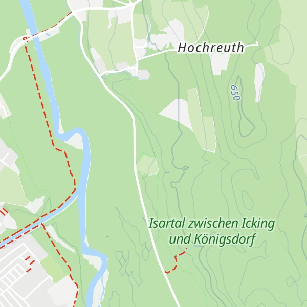 Map of Bergwacht Diensthütte Pupplinger Au