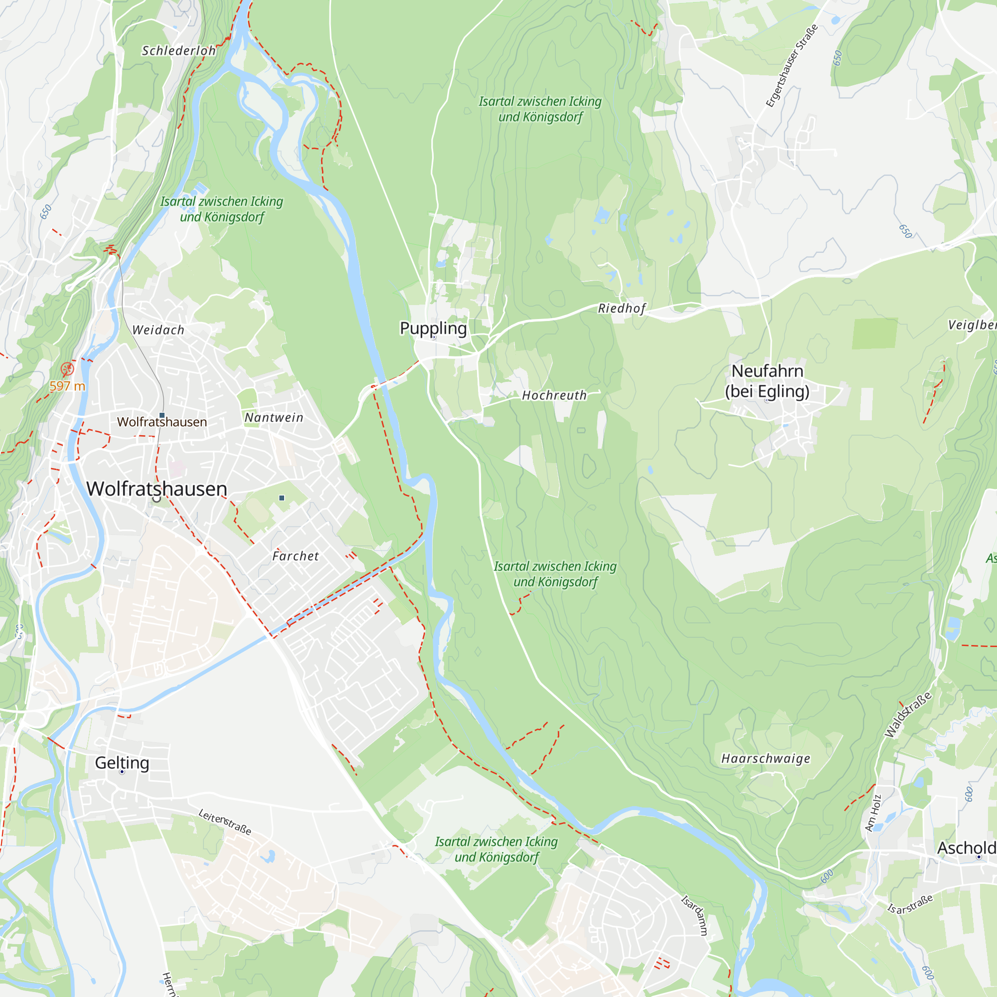 Bergwacht Diensthütte Pupplinger Au map