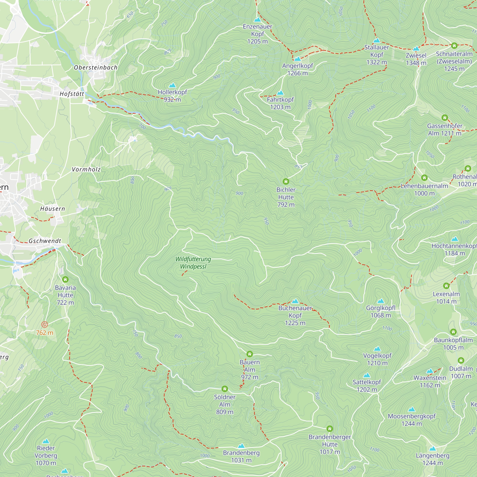 Reiner Hütte map