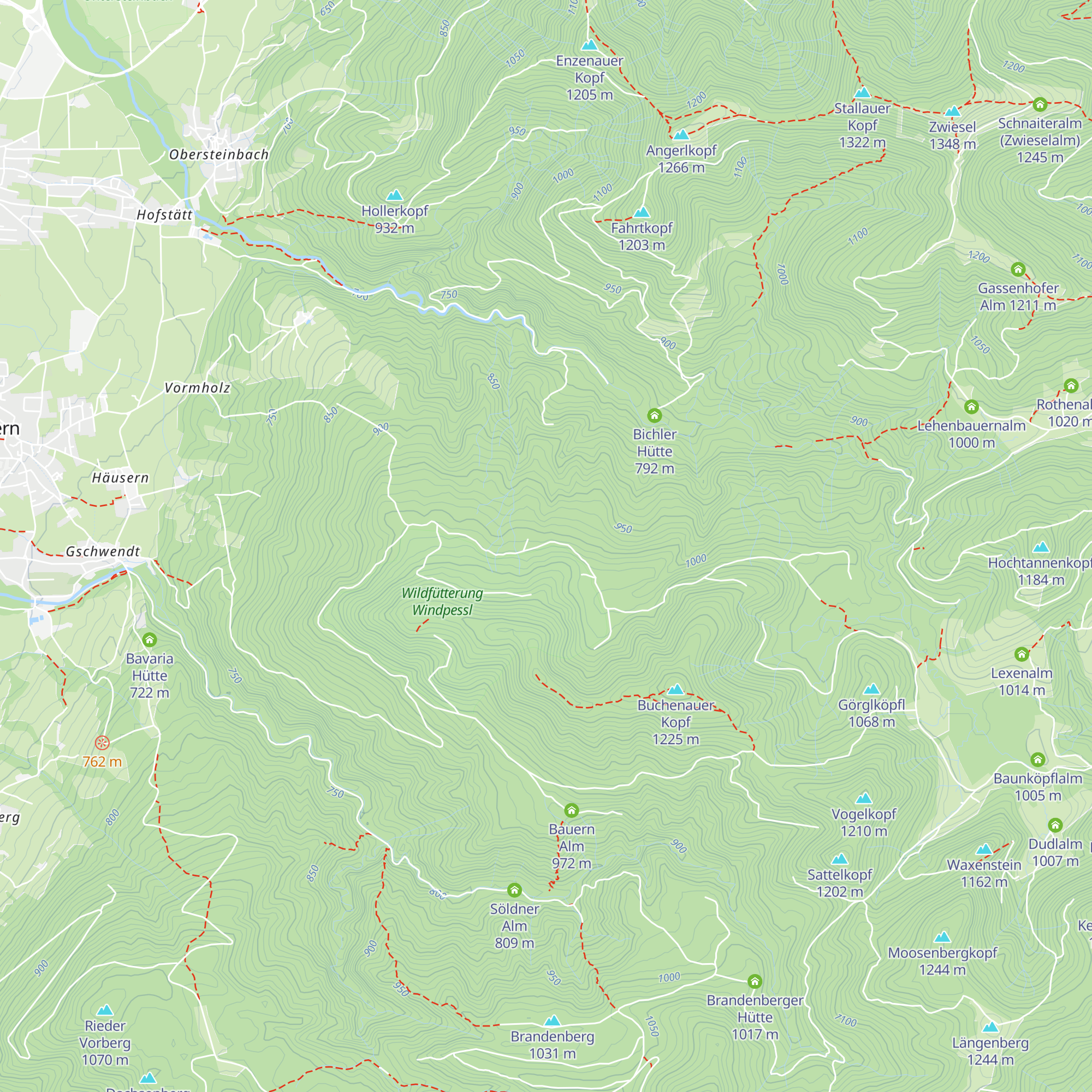 Reiner Hütte map