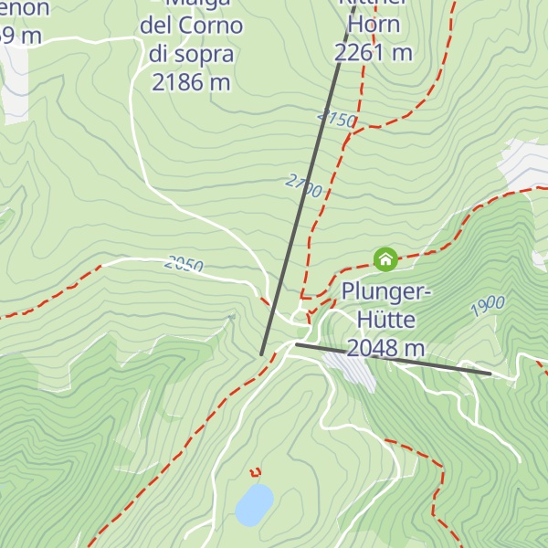 Map of Feltuner Hütte - Malga Feltuner