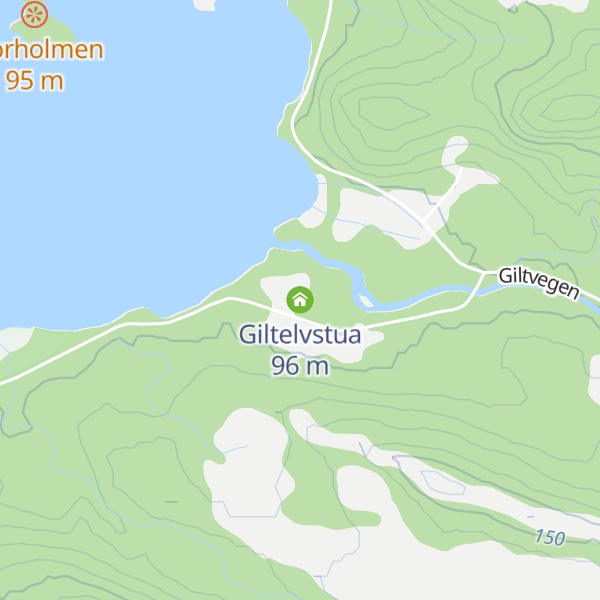 Map of Giltelvstua